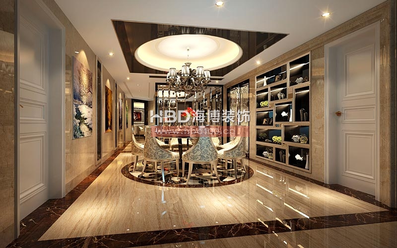 華標品峰別墅設(shè)計,餐廳設(shè)計效果圖.jpg