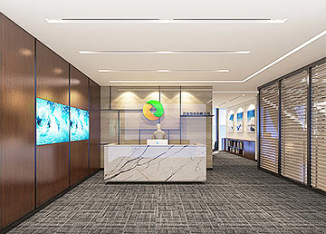 萬華投資公司前臺設(shè)計(jì)裝修