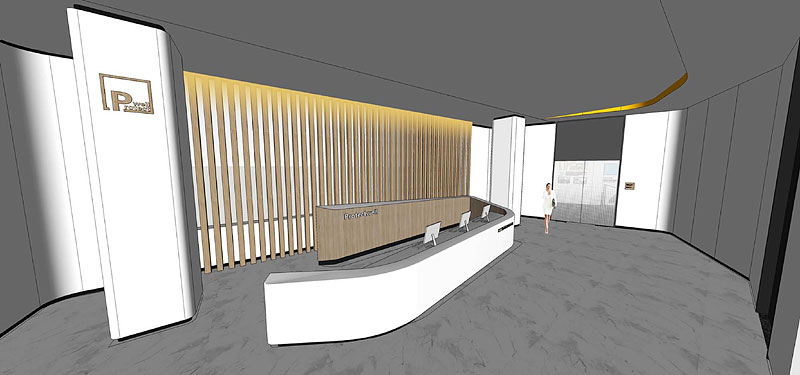 保得威爾展廳設(shè)計(jì) 前臺(tái)設(shè)計(jì)