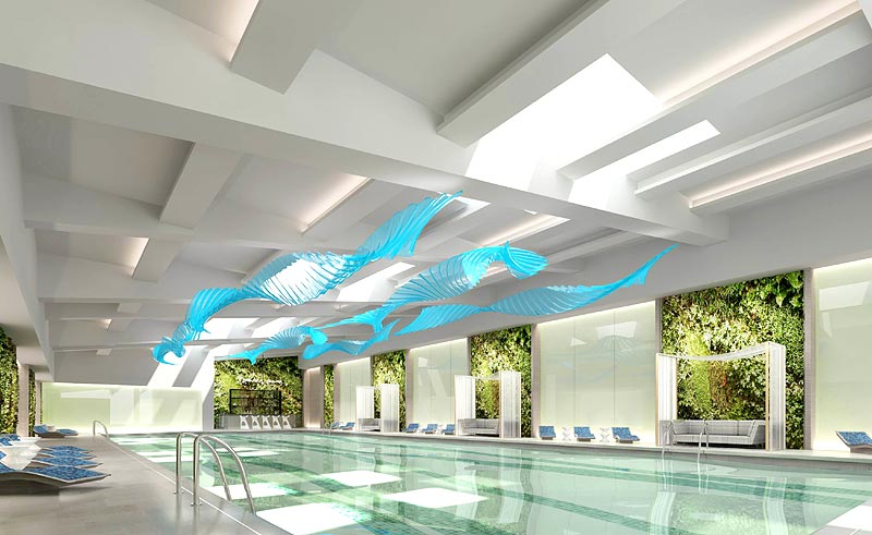 翡翠薈美容會所裝修設計 游泳館設計